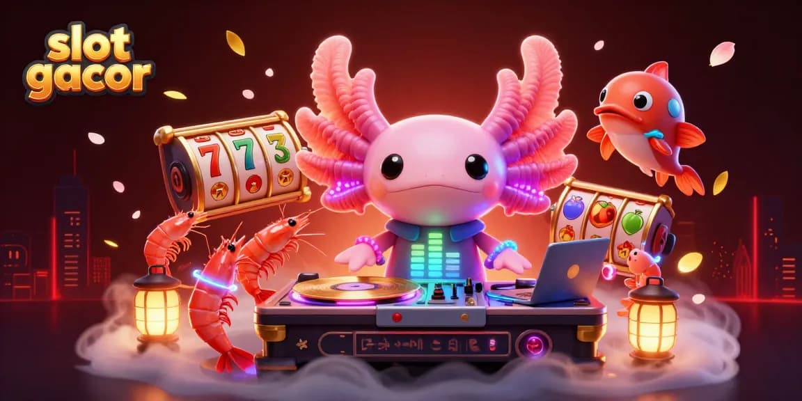 Raih jackpot di slot gacor dengan suasana casino penuh warna dan karakter unik.