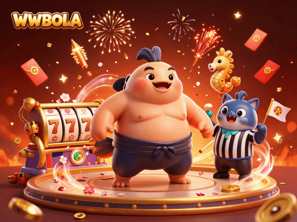 Nikmati pengalaman bermain terbaik di WWBOLA melalui ilustrasi kasino yang penuh warna dan detail.