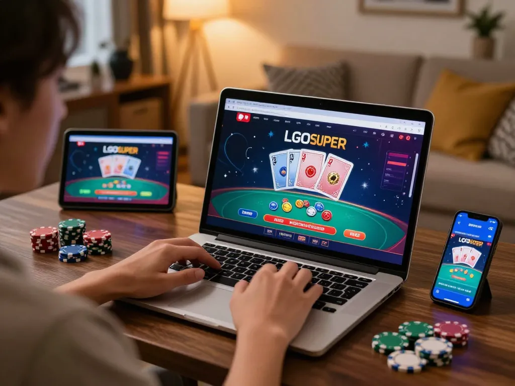 Engaging gameplay on LGOSUPER platform with vibrant online casino setup, showcasing strategic betting.