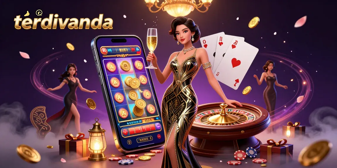 Experience thrilling gameplay in terdivanda with a glamorous casino scene filled with action and richness.