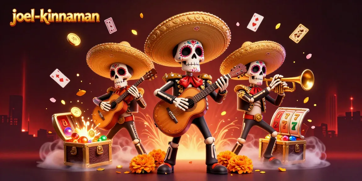 Join joel-kinnaman at a vibrant casino scene with a mariachi band celebrating wins at slot games.