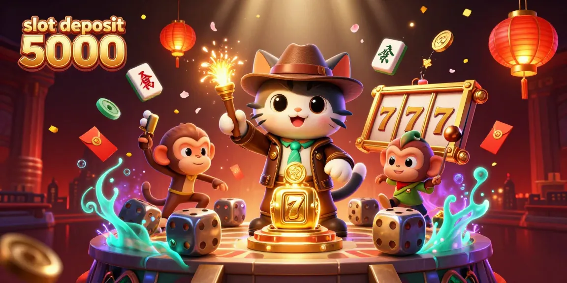 Experience thrilling gameplay with slot deposit 5000 in stunning casino-themed 3D art.