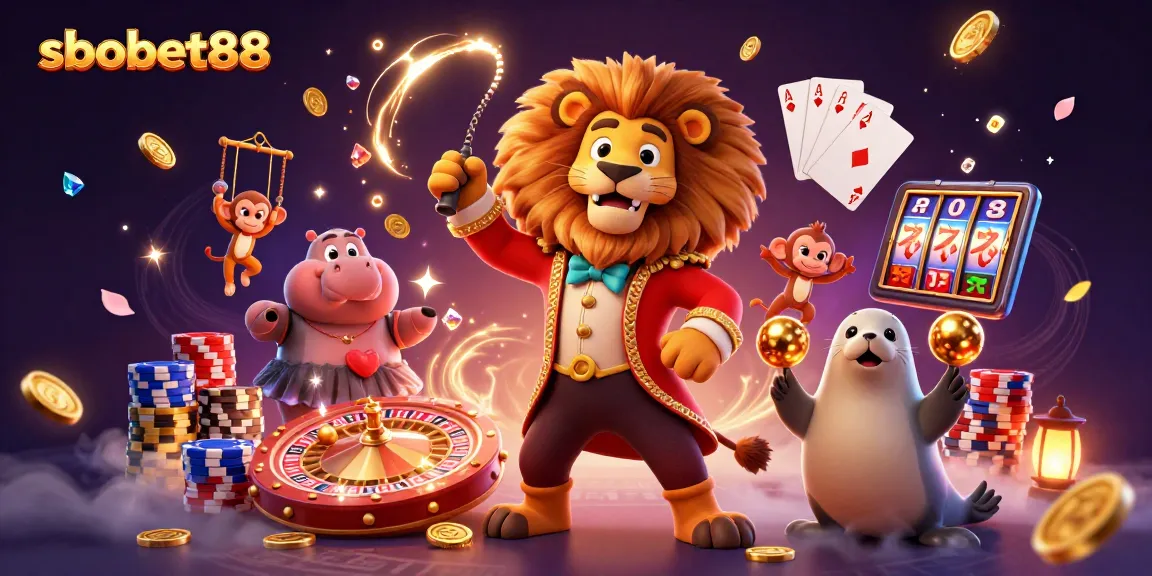Experience thrilling betting at sbobet88 with vibrant casino characters and dynamic gaming elements.