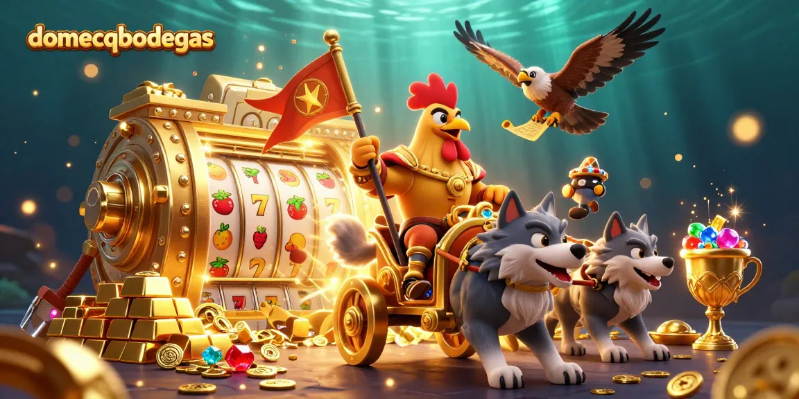 Experience excitement at domecqbodegas with a rooster warlord in an action-packed casino scene
