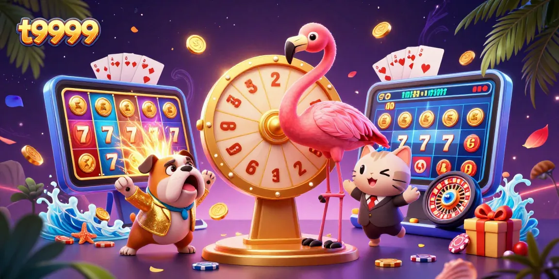 Menangkan permainan kasino t9999 dengan slot berputar dan hadiah menarik dari berbagai elemen permainan.