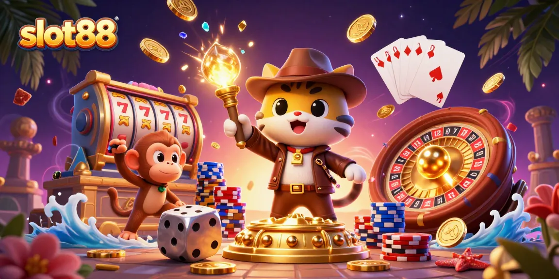 Menangkan jackpot dengan slot88 sambil mengamati petualangan kucing arkeolog di kasino.