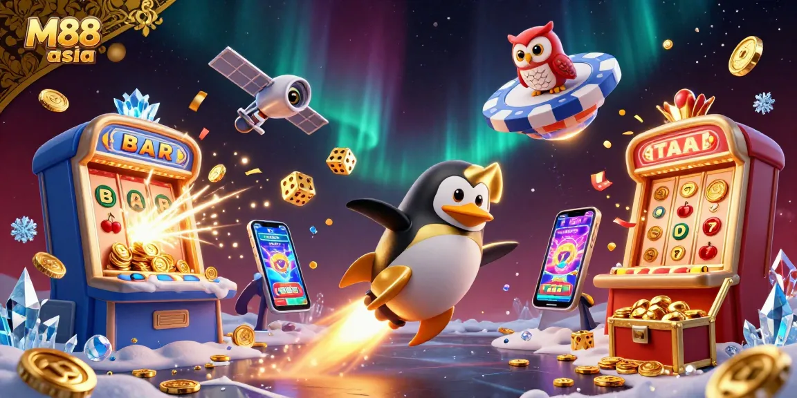Experience thrilling action at M88 asia with dynamic casino games featuring golden coins and vibrant symbols.