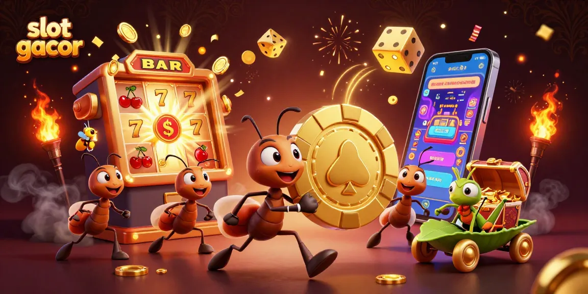 Experience thrilling slot gacor action with a team of greedy ants in a vibrant heist.