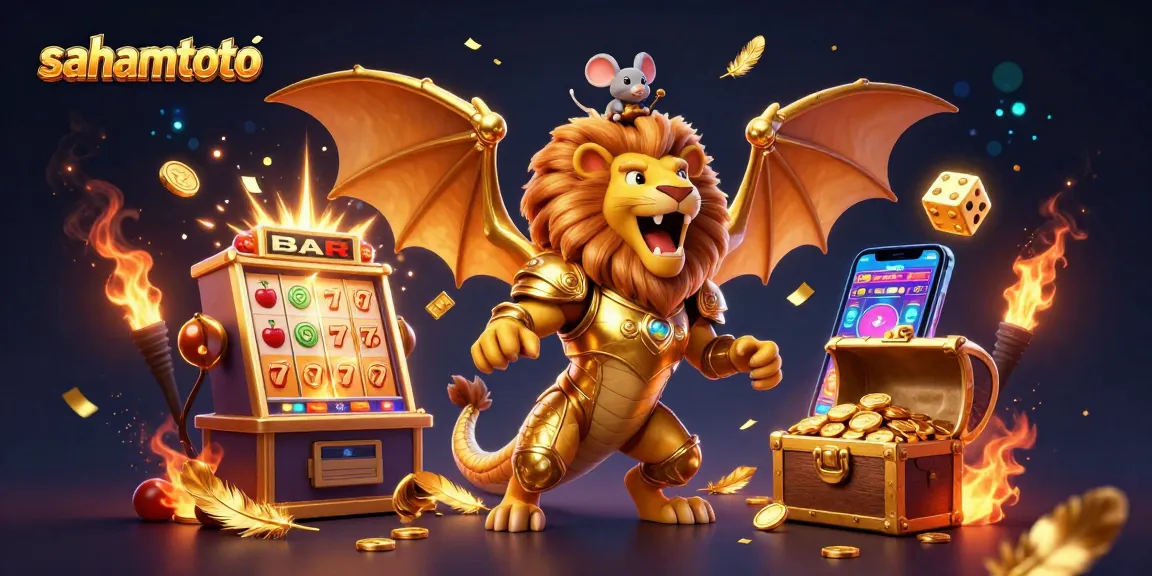 Memenangkan jackpot sahamtoto dengan mesin slot 3D megah dan karakter kartun berani dalam suasana kasino yang menakjubkan.