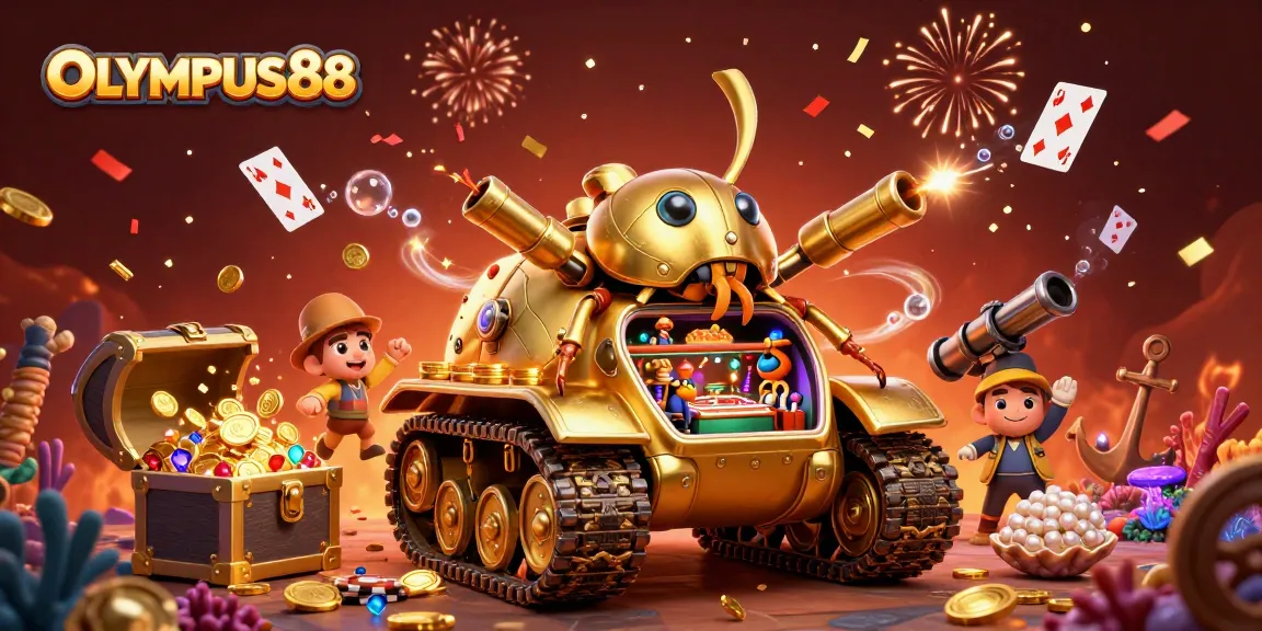 Permainan slot online OLYMPUS88 dengan kasino mini dan harta karun yang menarik perhatian.