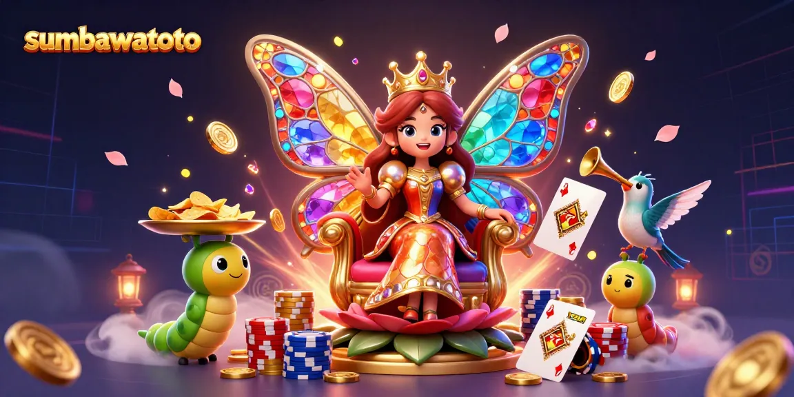 Bermain slot yang mengasyikkan di sumbawatoto dengan simbol keberuntungan dan chip emas berkilauan.
