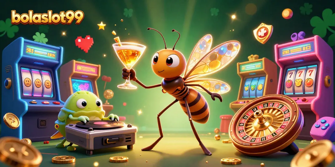 Engage with bolaslot99 at a vibrant casino, featuring unique characters and immersive game elements.