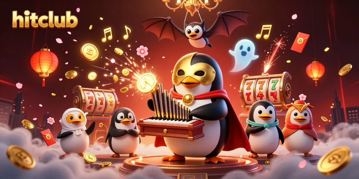 Experience hitclub's exciting gaming with a magical penguin and winning slot reels.