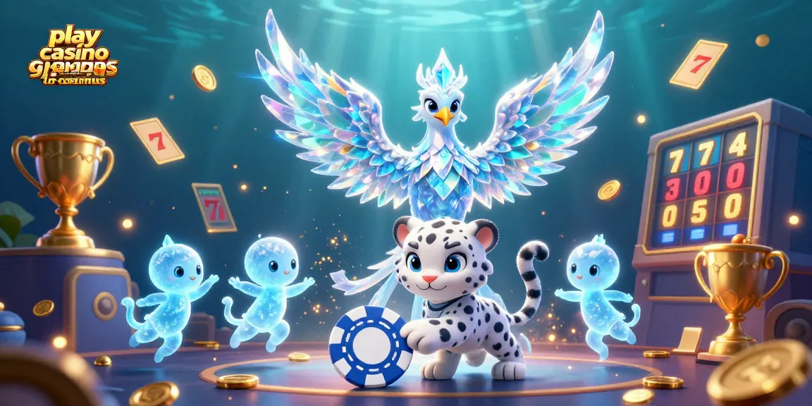 Play casino games for real money at casinous with a vibrant cartoon scene featuring ice characters and dynamic slots.
