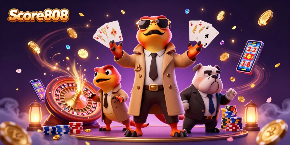 Experience the thrilling gameplay of Score808 with three raptors cleverly disguised at a VIP casino.