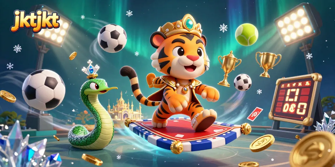 Menghadirkan suasana menang di jktjkt dengan Sultan harimau terbang di atas karpet chip poker, memikat para pemain.