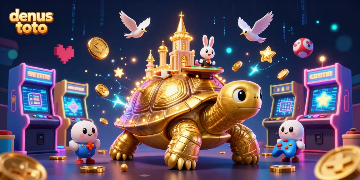 Densustoto menawarkan permainan seru dengan slot dan togel, interaksi dealer kelinci dan kura-kura berkilau.