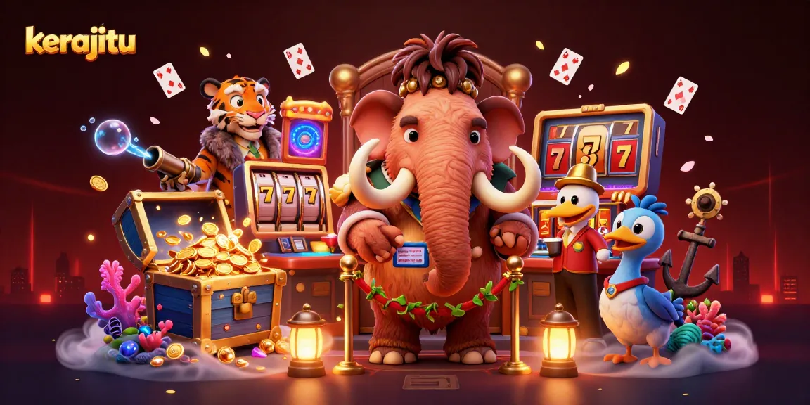 Engage with kerajitu's vibrant casino scene featuring an energetic bouncer and unique characters.