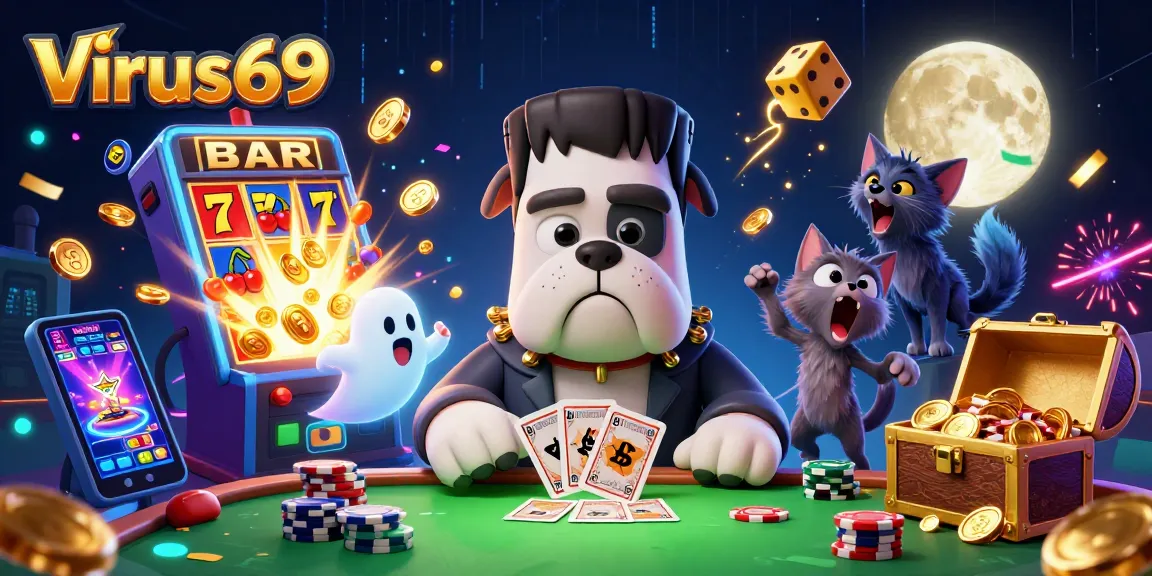 Experience the excitement of Virus69 with dynamic casino game action and character interactions.