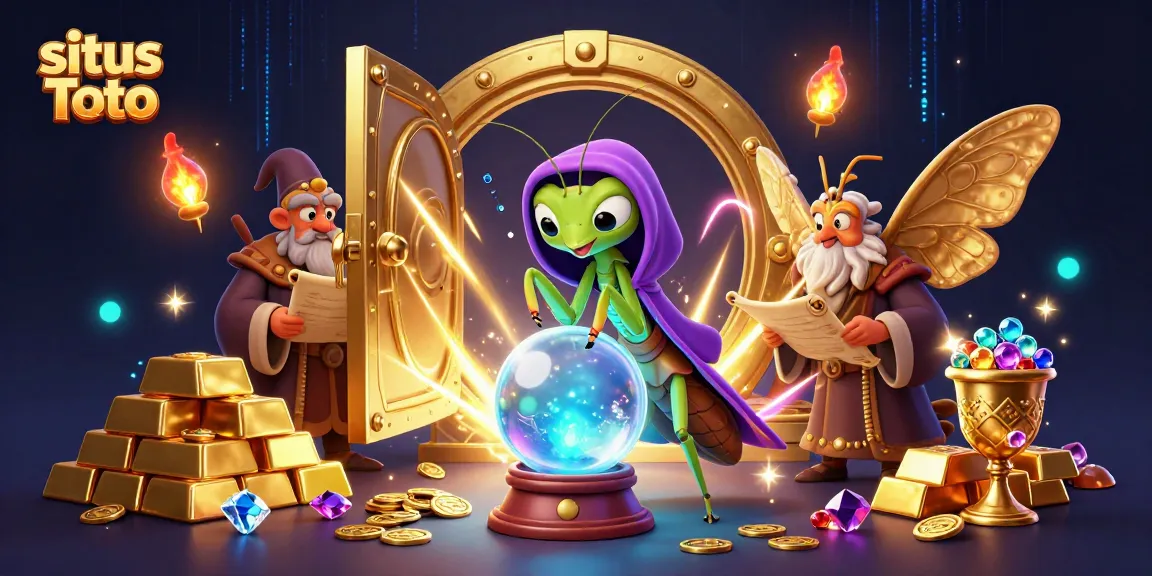 Experience the magic of situs Toto as fortune tellers reveal slot fortunes in a dazzling scene.