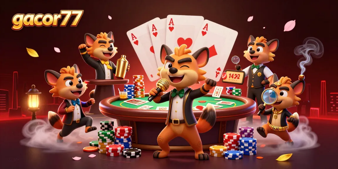 Gacor77: Hyena lucu di klub kasino komedi, memukau dengan permainan kartu dan minuman