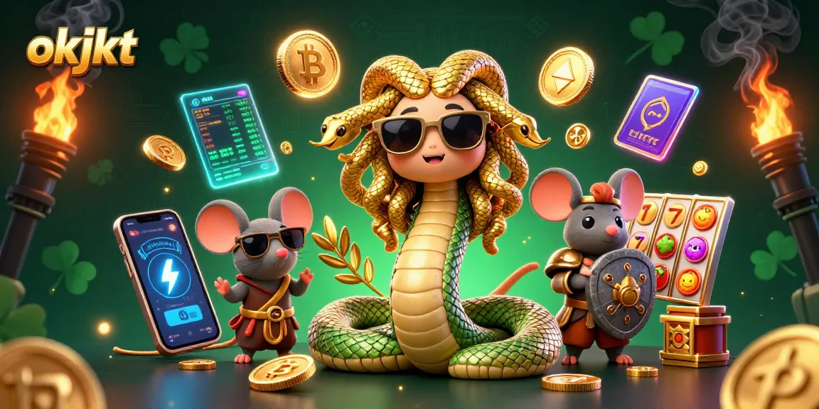 Menangkan jackpot dengan okjkt di kasino online yang menampilkan Medusa dan karakter lainnya.