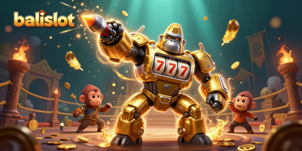 Mainkan balislot dengan gorila emas mecha dalam ilustrasi 3D yang mendebarkan.