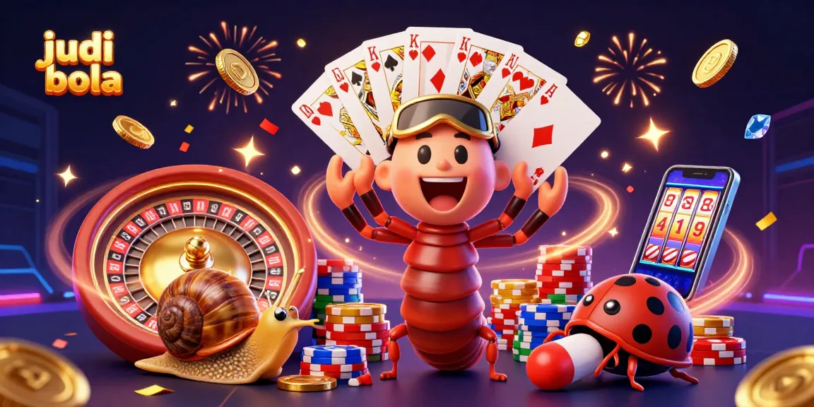 Aksi judi bola yang memukau dengan dealer kartun dan tumpukan chip menunggu untuk dihitung.