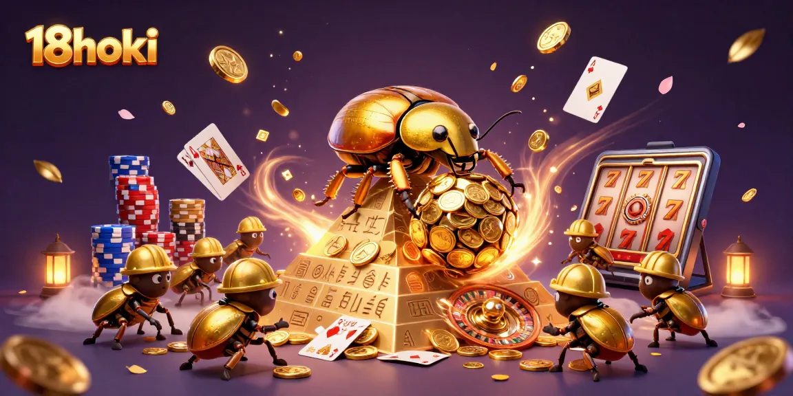 Experience thrilling gameplay with 18hoki's vibrant gold coin illustrations and casino themes.