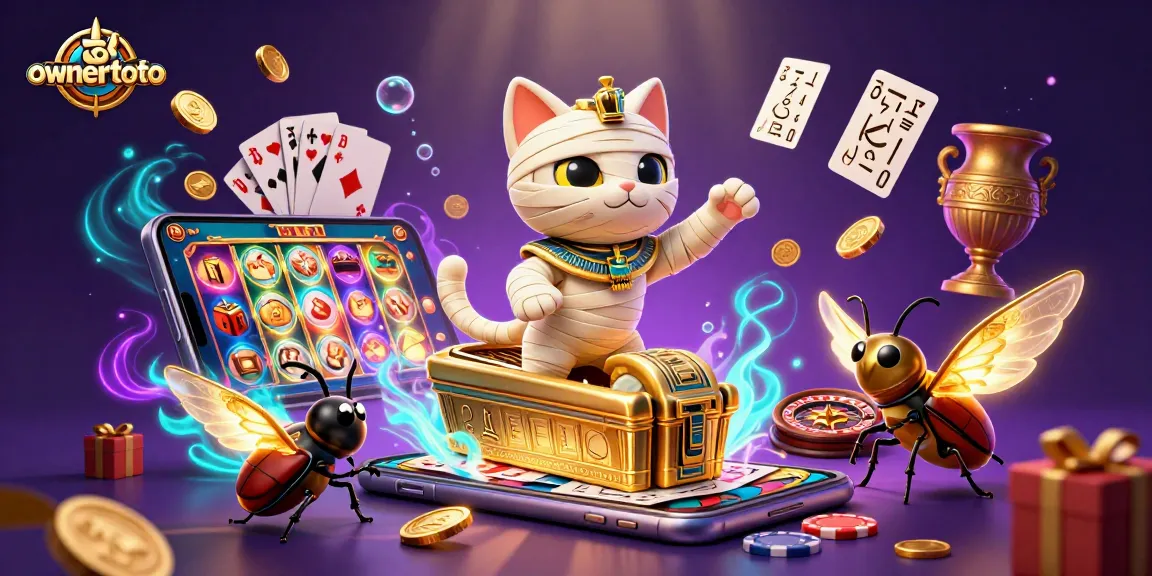ownertoto menang besar dalam permainan kasino dengan kucing mummy dan scarab yang bersinar